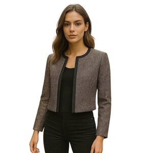 Vintage Donna Ricco NY Jacket Black & Gray‎ Outfit Size 14